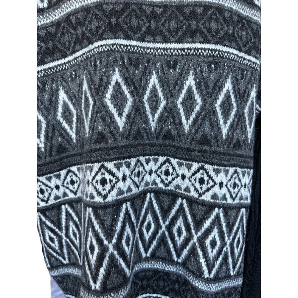 Jessica Simpson Sweater Sz M Black Gray Turtleneck Ribbed Long Sleeves NEW - Picture 4 of 12